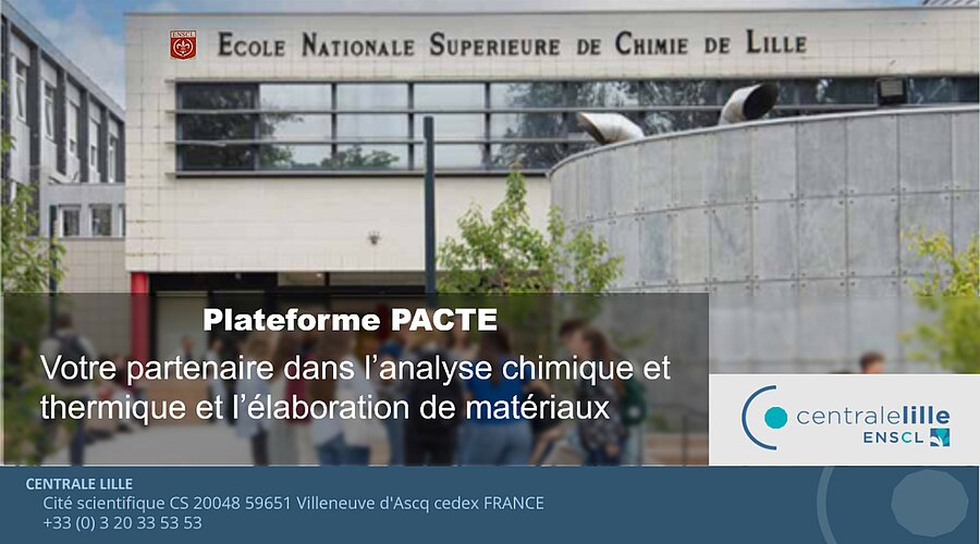 Plateforme PACTE, Votre partenaire dans l’analyse chimique et thermique et l’élaboration de matériaux